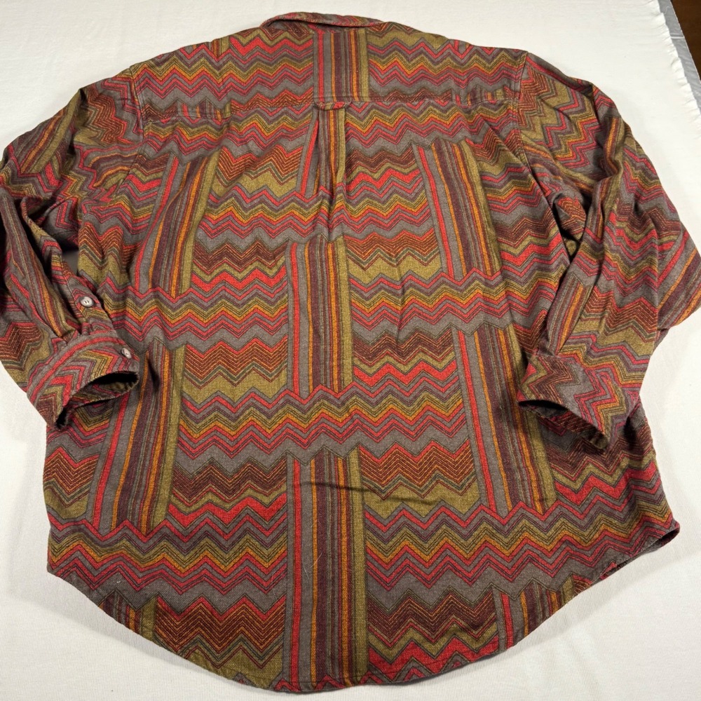 Territory Ahead Men XL Geometric Aztec L/S Button Shirt Southwest Cowboy Western - Picture 6 of 12